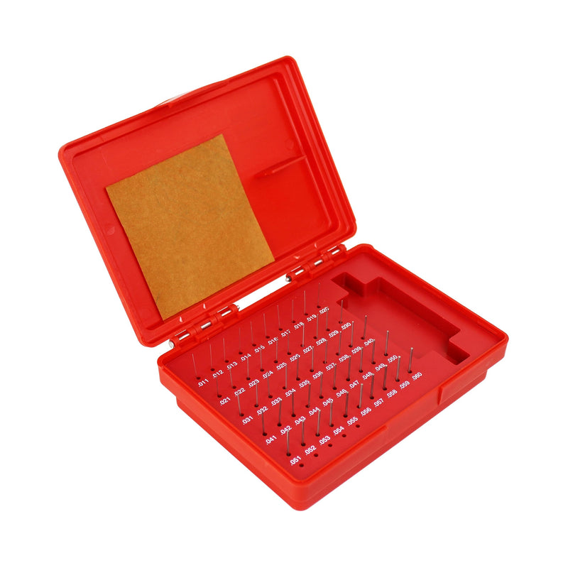 [Australia - AusPower] - HFS(R) Steel Pin Gage Set Minus M0 with Plastic Case for Carpenters and Home Improvement 0.011-0.060" 50pcs 50pcs(0.011-0.060")M0 