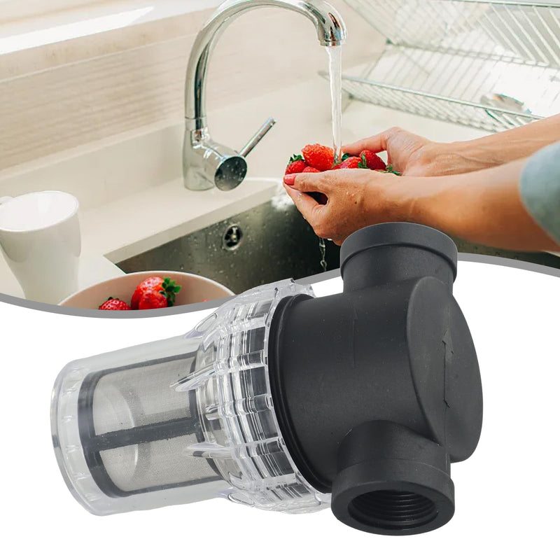 ZYWUOY Pipeline Filter, Strainer, Water Pump Filter with 40/80 Mesh Stainless Steel Strainer, Inline Mesh Strainer, Water Pump Filter for Garden Watering