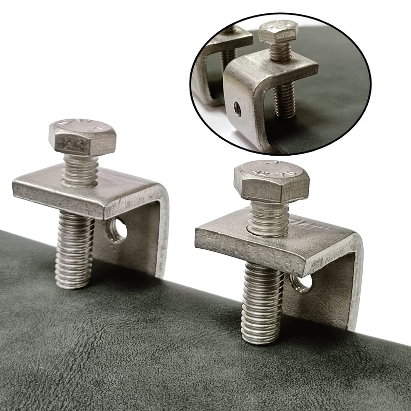 [Australia - AusPower] - 6-Pack 304 Stainless Steel C-Vise Clamps Heavy Duty C-Clamps C Clamps Mini with Stable Wide Jaw Openings Ideal for Home Decor Welding Carpenter Construction 