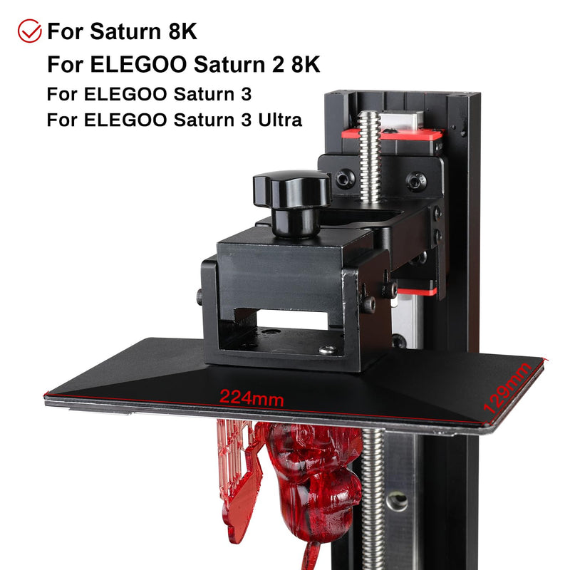 Sovol 2 Pack Resin 3D Printer Flex Building Plate, Spring Steel Flexible Plate and Magnetic Base Platform for Saturn 2 8K/ Saturn 3/ Saturn 3 Ultra/Saturn 8K 224x129mm Saturn 2/3 (224x129mm)