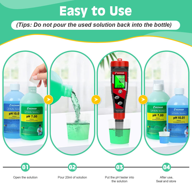 [Australia - AusPower] - 4 in 1 Digital pH Meter and pH Calibration Solution 