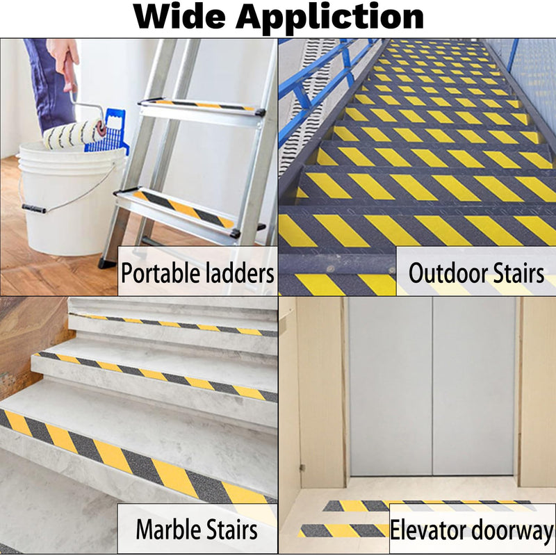 Anti Slip Traction Tape 4'' x 16.4 Ft Grip Tape for Stairs Outdoor/Indoor Heavy Duty Safety Friction, Abrasive Non Slip Tapes Non Skid Roll High Traction Grit for Steps, Ramps, Treads, Walkway 4 Inch * 16.4 Ft
