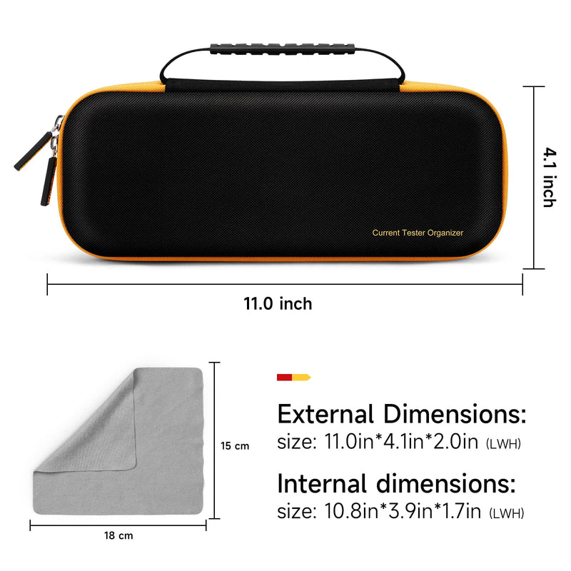 [Australia - AusPower] - KingSung Hard Case for Fluke T5-600/T5-1000/ T5600/ T6-600 Electrical Voltage, Tester Multimeter Carrying Storage Bag, Black 
