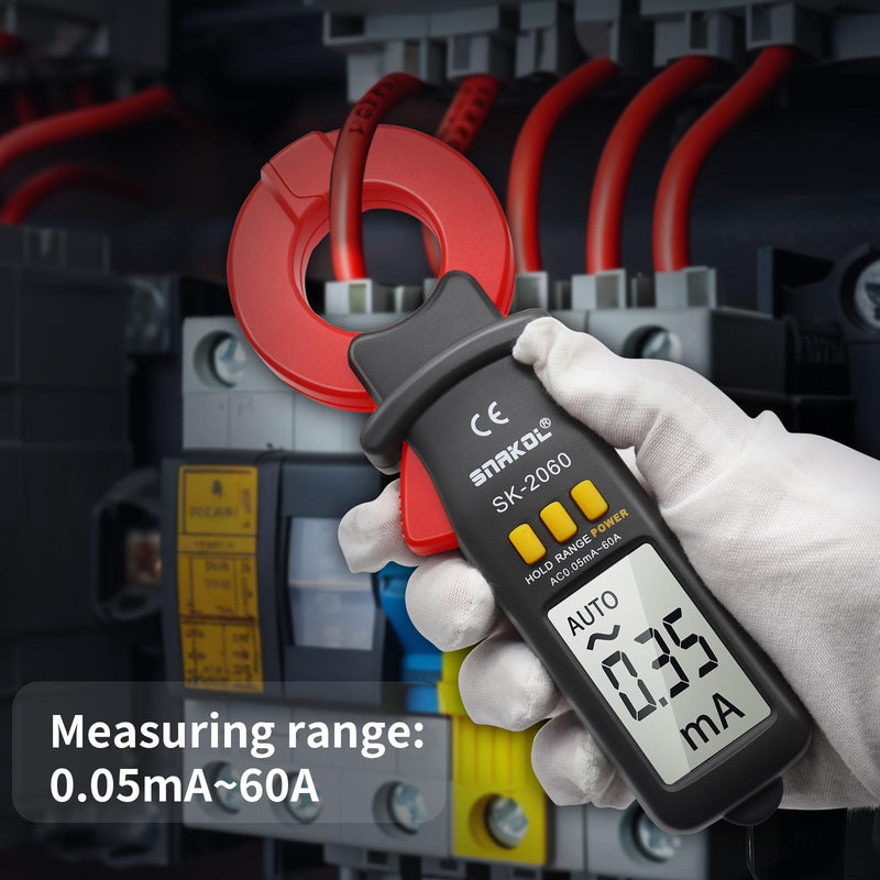 [Australia - AusPower] - Digital AC Leakage Clamp Meter 0.01mA Resolution ACA MAX 60A 1999 Counts Auto Range Data Hold Ammeter Clampmeter Amperimetro Amperemetre Professional Micro Current Tester 