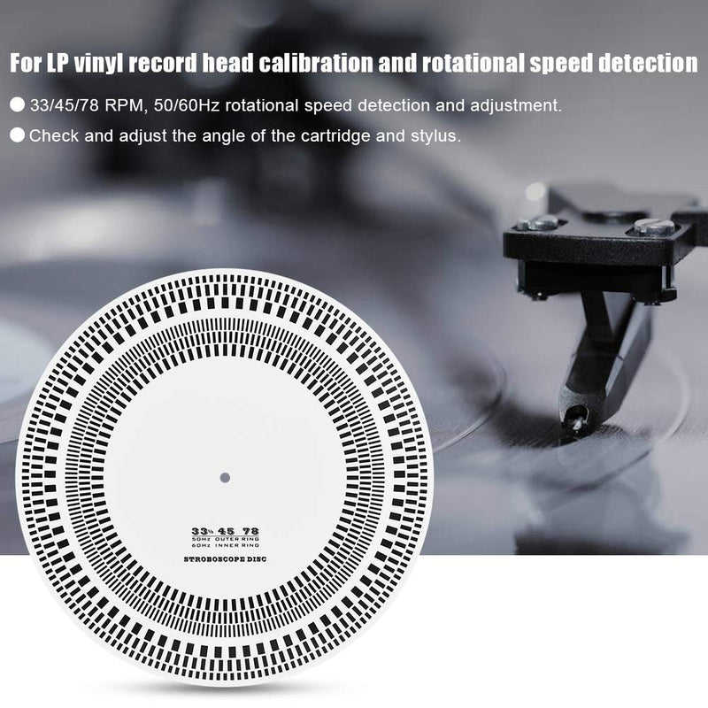[Australia - AusPower] - Turntable Strobe Disc, Profesional LP Turntables Record Disc Calibration Disc Stroboscope Disc Tests 33/45/78RPM 
