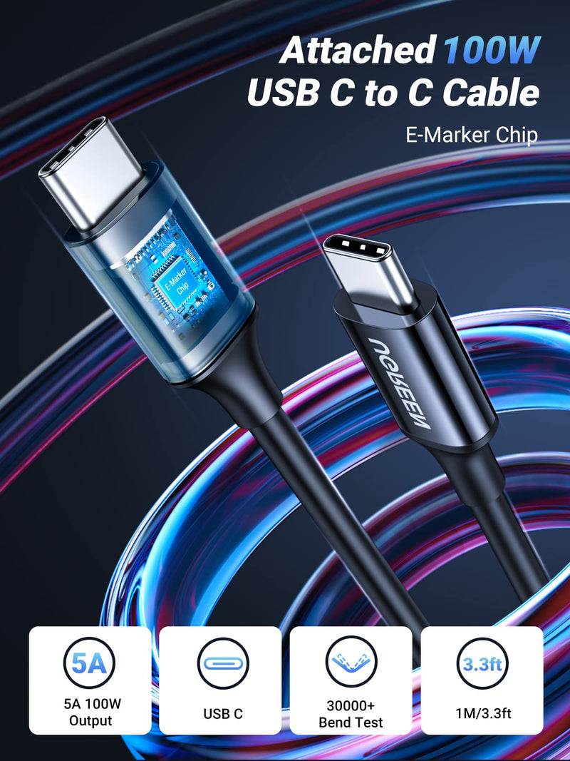 [Australia - AusPower] - UGREEN 130W USB C Car Charger, PD 100W +PD 30W Type C Car Charger Adapter, Fast Charging Car Charger Compatible with iPhone 15 15 Plus 15 Pro 15 Pro Max, Galaxy S24 S23 Ultra, iPad, MacBook, and More 