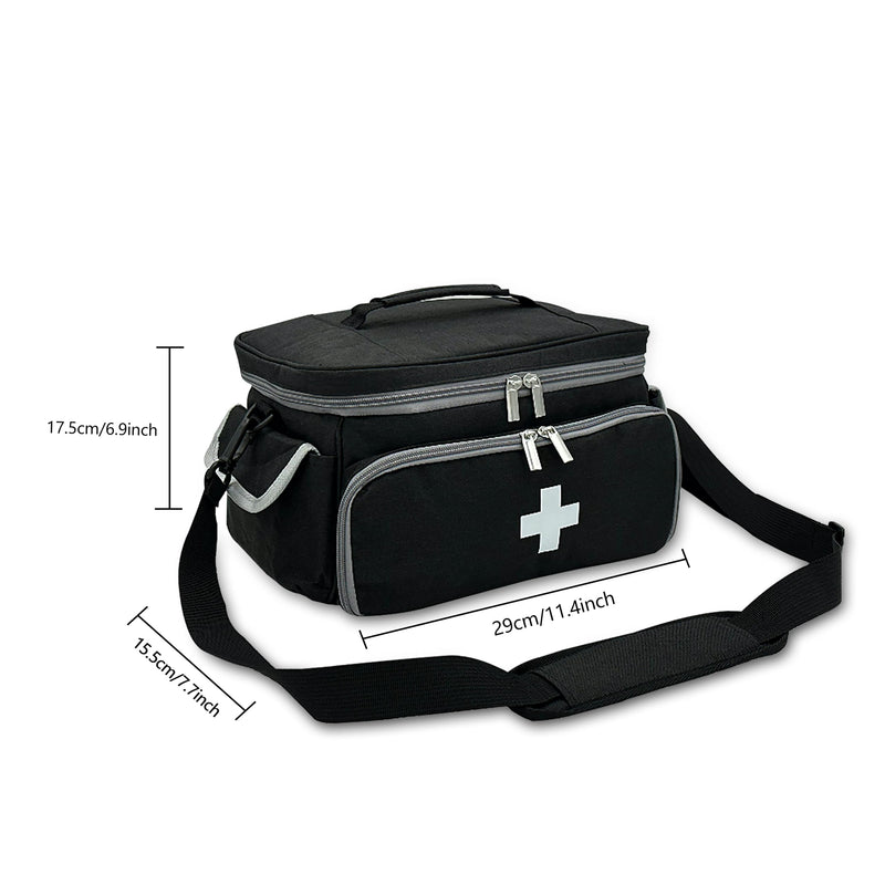 [Australia - AusPower] - Nebulizer Carrying Case for Travel, with Shoulder Strap for Tabletop or Portable Nebulizer, Nebulizer Accessories and Supplies, First Responder Bag, Medical Bag Empty 