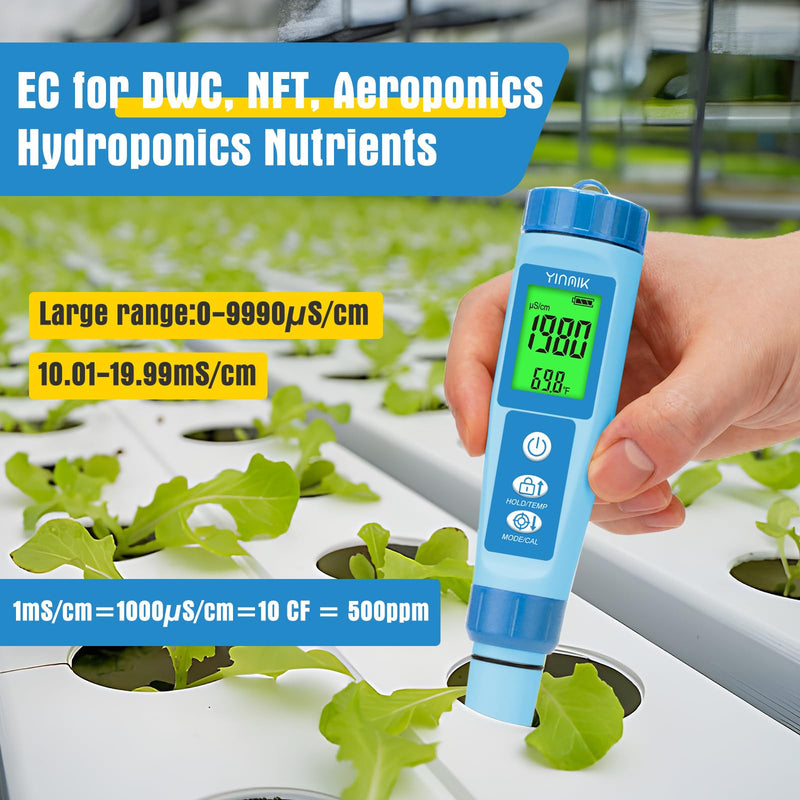[Australia - AusPower] - 4 in 1 Water pH Meter with pH Calibration Liquids Sets 