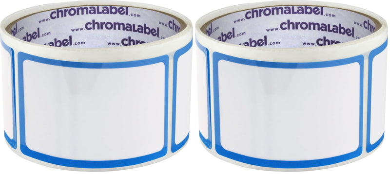 ChromaLabel 2 x 3 Inch Dry Erase Labels, Anti-Smear Protective Flap Dry Erase Stickers, Ideal Refrigerator Sticky Notes - 50 Stick On Labels per Roll (Pack of 2) 2" x 3" (Pack of 2) With Protective Flap