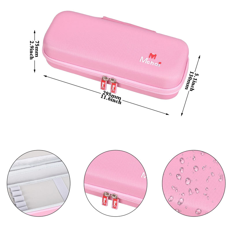 [Australia - AusPower] - Mchoi Stethoscope Case Compatible with 3M Littmann Classic III, Lightweight II S.E, MDF Acoustica Deluxe Stethoscope, Extra Room for Medical Scissors EMT Trauma Shears and Accessories, Pink Grey 