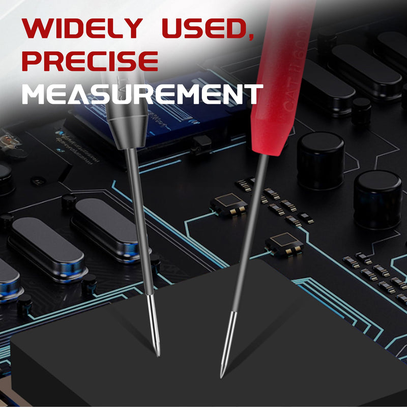 [Australia - AusPower] - 4 Pcs Needle Probes, Probe Back Probe Kits, Wire Puncture Probe Insulated Back Probe Non Destructive Pinning, Needle Micro Pin Stainless Steel Tipped Tip for Banana Socket Tester (0.7mm 1mm) 0.7mm 1mm 
