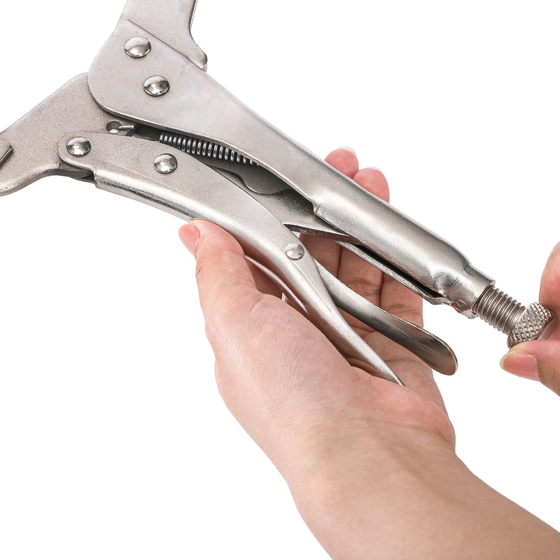 [Australia - AusPower] - Hiceeden 3 Pcs 18 Inch Deep C Clamp with Swivel Pads, Heavy Duty Welding Clamps Welding Pliers, Adjustable Locking Pliers for Woodworking, Electrician Maintenance, Welding 