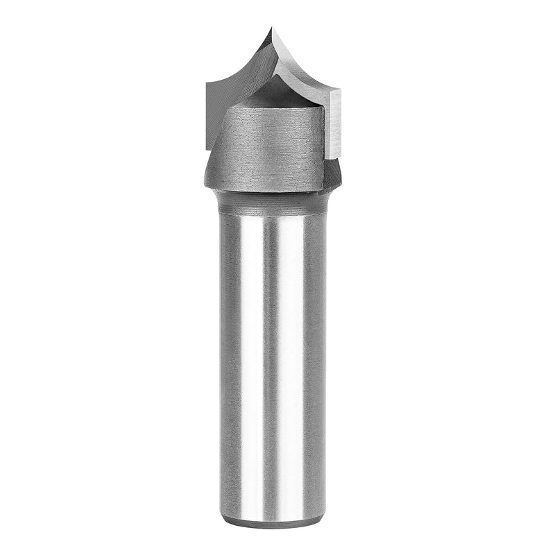 SpeTool 3/8" Radius Point Cutting Rounover Router Bits 1/2 Inch Shank 3/4" Cutting Diameter , 2 Flute Solide Carbide Tipped Round Over CNC Router Bit for Woodworking Engraving Tool R3/8-D1/2
