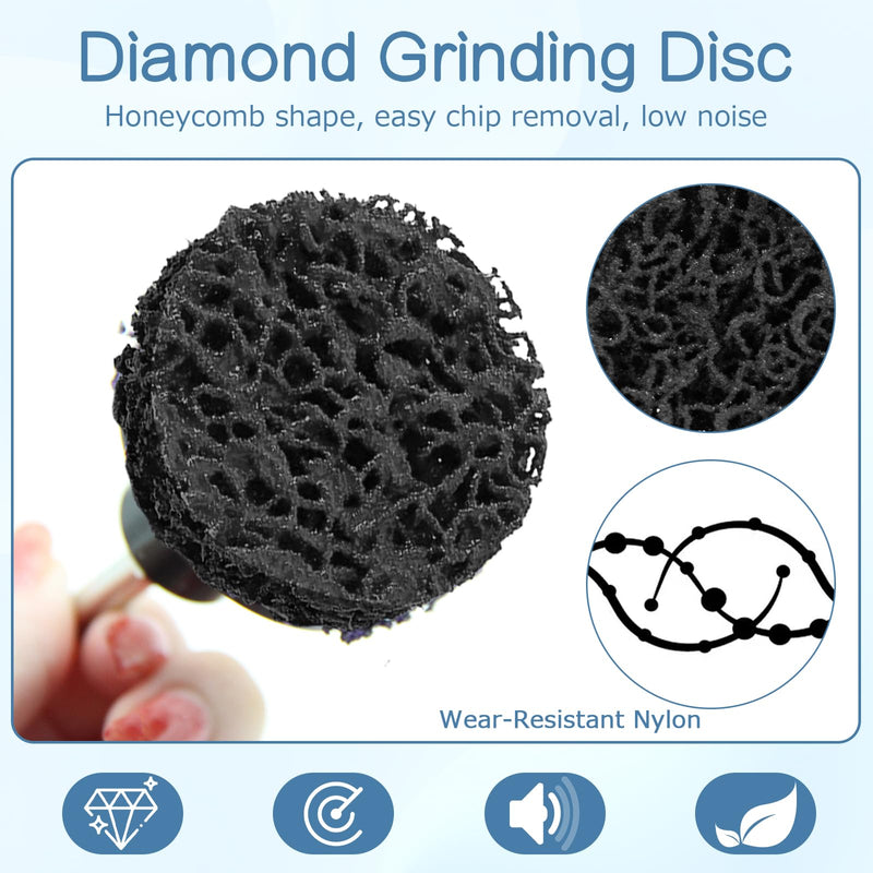 [Australia - AusPower] - Kizaten CSD Disc Sanding Discs, Pack of 20, 50 mm Coarse Cleaning Disc, Cleaning Tray Set with Two Tie Rods for Angle Grinders of Paint, Rust Welds, Oxidation Cleaning and Removal 
