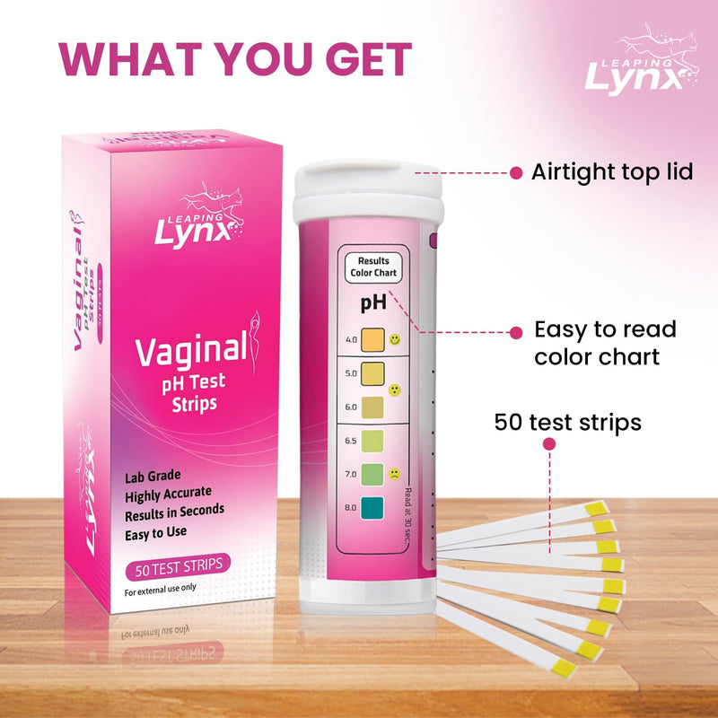 [Australia - AusPower] - Vaginal pH Test Strips for Women - [50ct] BV Test Strips for Feminine Care & pH Balance – UTI Strips Tests for Women, UTI Test Kit for Vaginal Health and Yeast Infection Test 