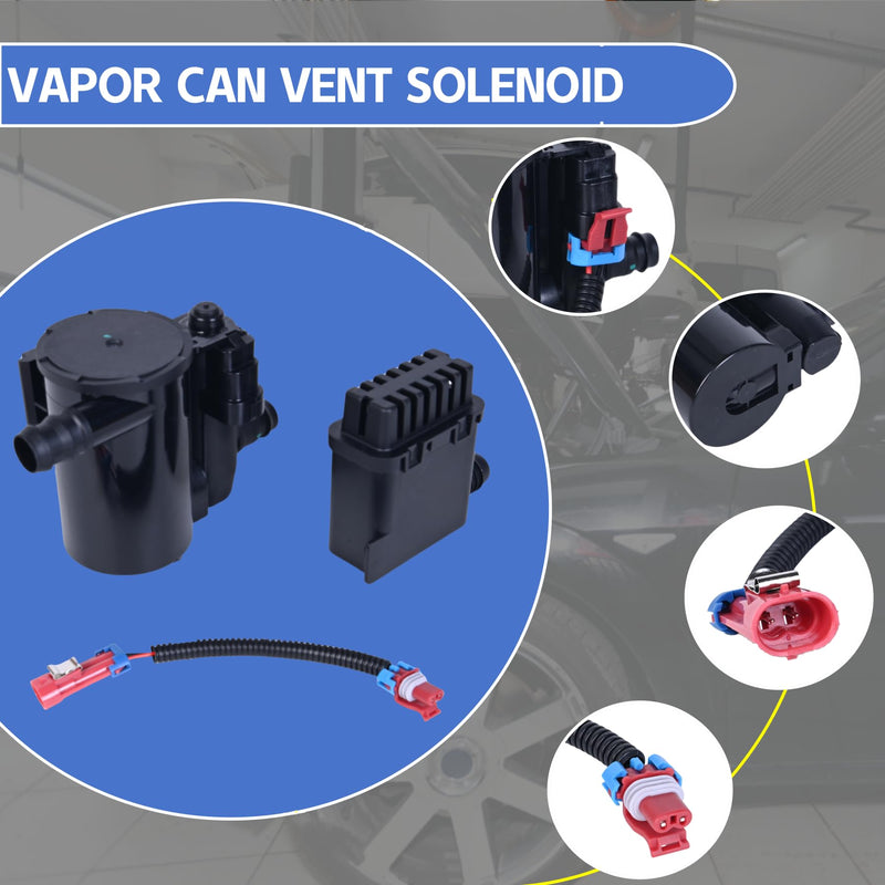 Evap Canister Vent Solenoid Valve Assembly P0449 for 2004-2010 Chevy Silverado GMC Sierra 1500 2500 3500 HD Classic 4.3L 4.8L 5.3L 6.0L 6.2L 8.1L Vapor Canister Vent Solenoid 911-237 10357992 CVS34