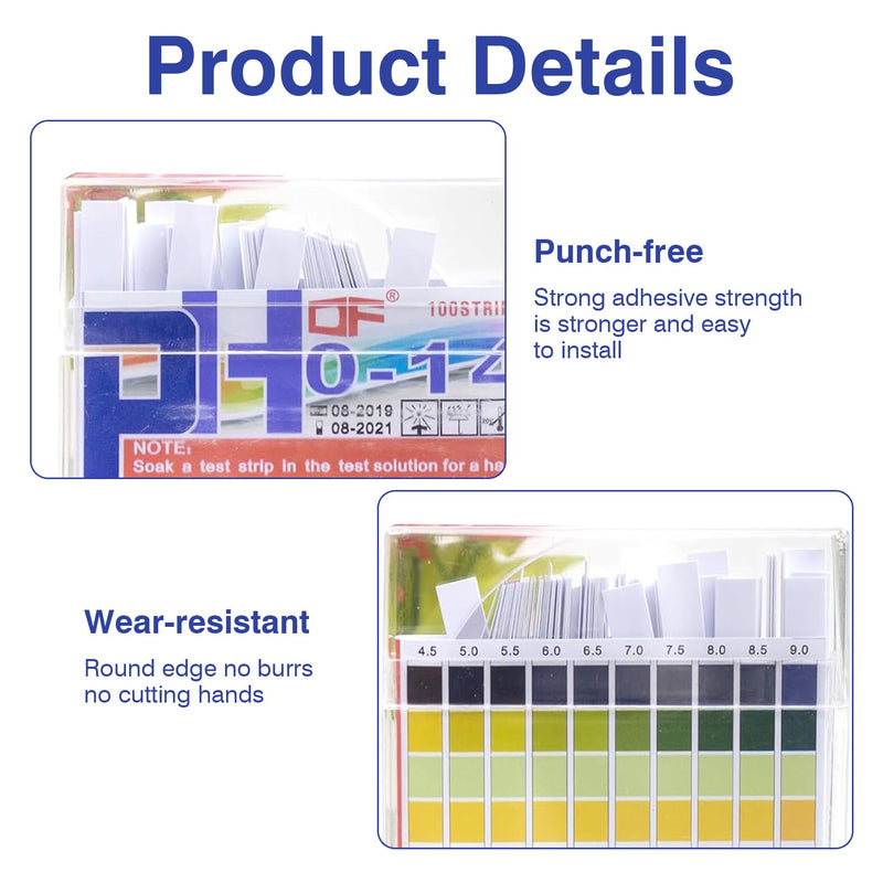 [Australia - AusPower] - Pack of 100 PH Test Strips, PH Value Test Strips, Four Colour Acid Base Test Strips, Litmus Paper, Test Bases Acid Water, Measuring Range (PH 0-14), Strip Strips for Home, Aquariums, Laboratories 