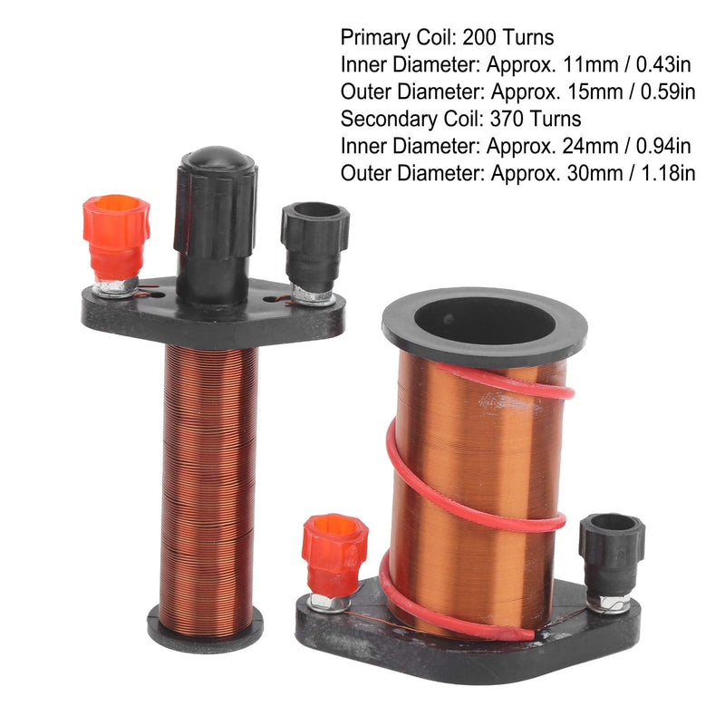 [Australia - AusPower] - Electromagnetic Induction Coil, Primary Secondary Coil, Physical Induction Coil, Experiment Instrument, Primary Coil, Primary Secondary Coil Set for Physics Lessons, Laboratory Teaching Accessories 