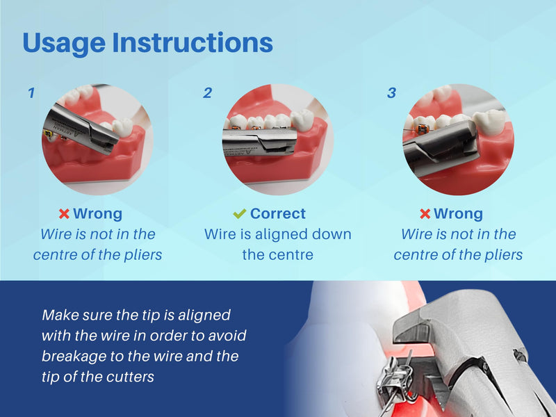 [Australia - AusPower] - ARTMAN INSTRUMENTS Braces Wire Cutter Orthodontic Distal End Cutter Large Handle Tungsten Carbide Inserts with Safety Hold 