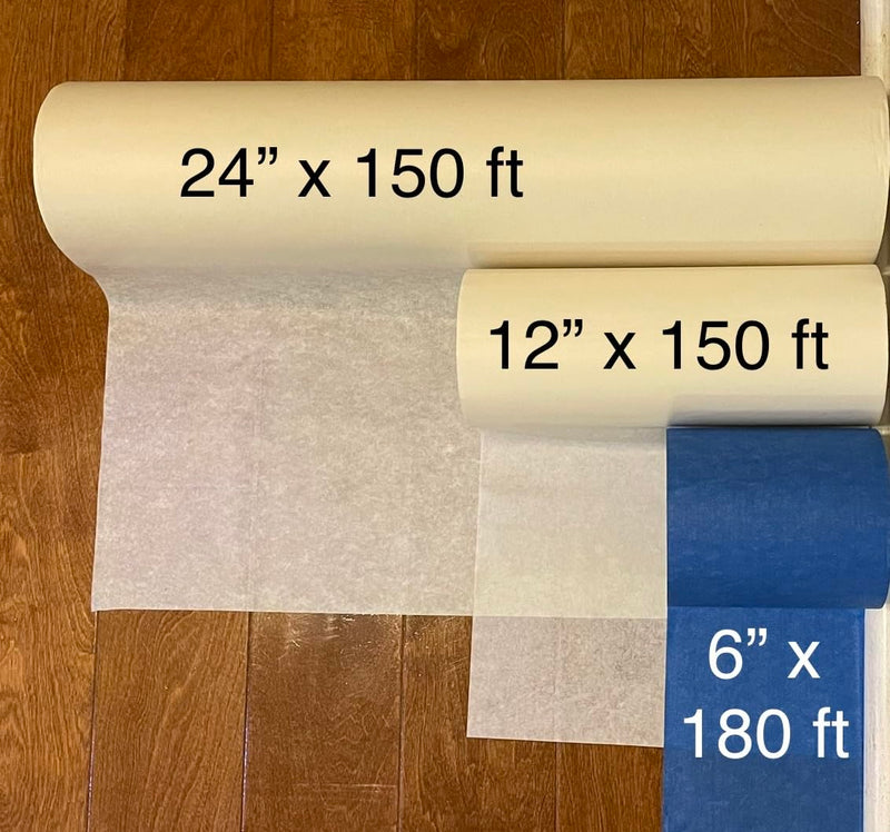 Bridge Cutters Wide Masking Tape Painting 3D Printer Bed Adhesion 6" inch Blue 180 ft 60 Yards Long Painters Removable Paint Protection Non-Slip Over Spray drip Catch Guard Film mask roll 6 inch