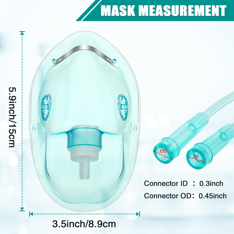 [Australia - AusPower] - Geiserailie 2PCS XL Oxygen Mask with 6.6 Ft Tubing and Adjustable Elastic Strap, Adult Oxygen Mask with Tubing, Breathing Masks for Face Adult XL for Adult 