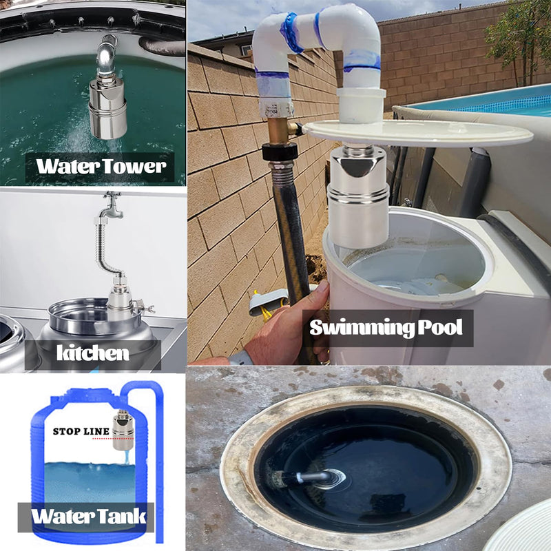[Australia - AusPower] - 1/2'' Automatic Water Level Control Valve Auto Shut Off Ball Mini Float Valve 304 Stainless Steel Float Valve 