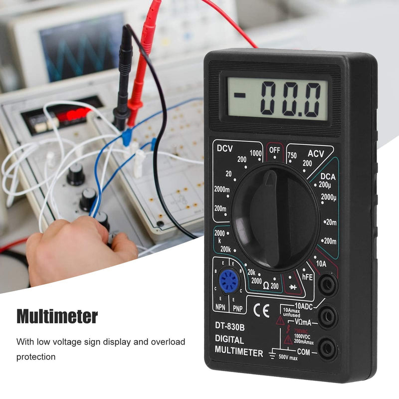 [Australia - AusPower] - Digital Multimeter, DT830B Multimeter Portable LCD Digital Electronic Voltmeter Ammeter Multi Testers for Electrician 