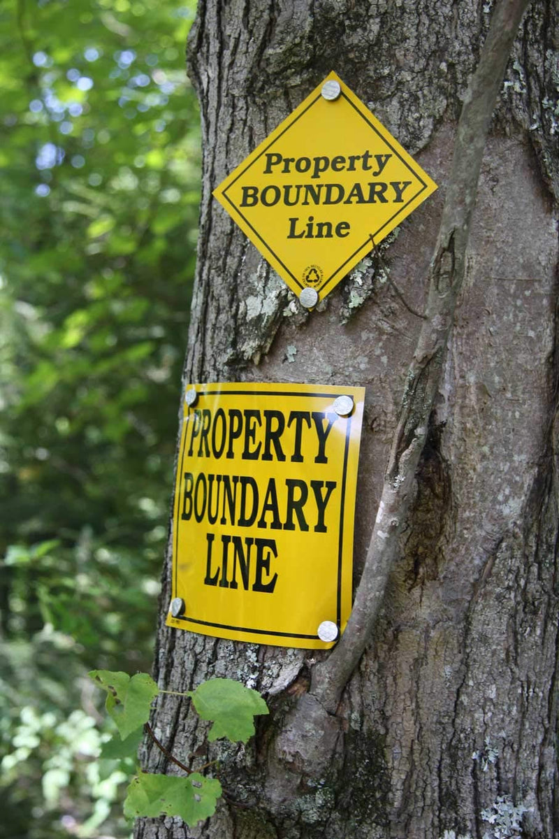 | Property Boundary Markers, Small, Aluminum, Yellow, 25 pack