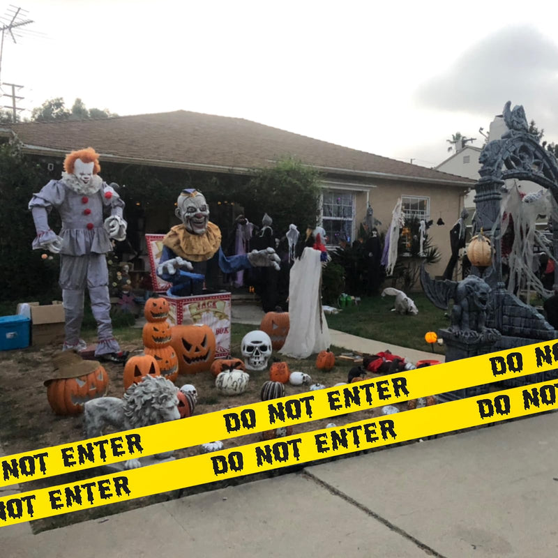 [Australia - AusPower] - Halloween Caution Tape 1.9inch x 82Feet Halloween Decorations Caution Tape Halloween Tape Halloween Fright Tape Scary Hazard Warning Tape for Halloween Party Decorations Indoor Outdoor (Do Not Enter) Do Not Enter Tape 