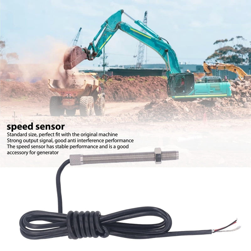 [Australia - AusPower] - Generator Magnetic Pickup Speed Sensor, UNF-2A Stainless Steel Engine Ring Gear Teeth 3/8-24 Thread Generator Speed Sensor for Temperature Range of -55℃-105℃ Generator Sets 