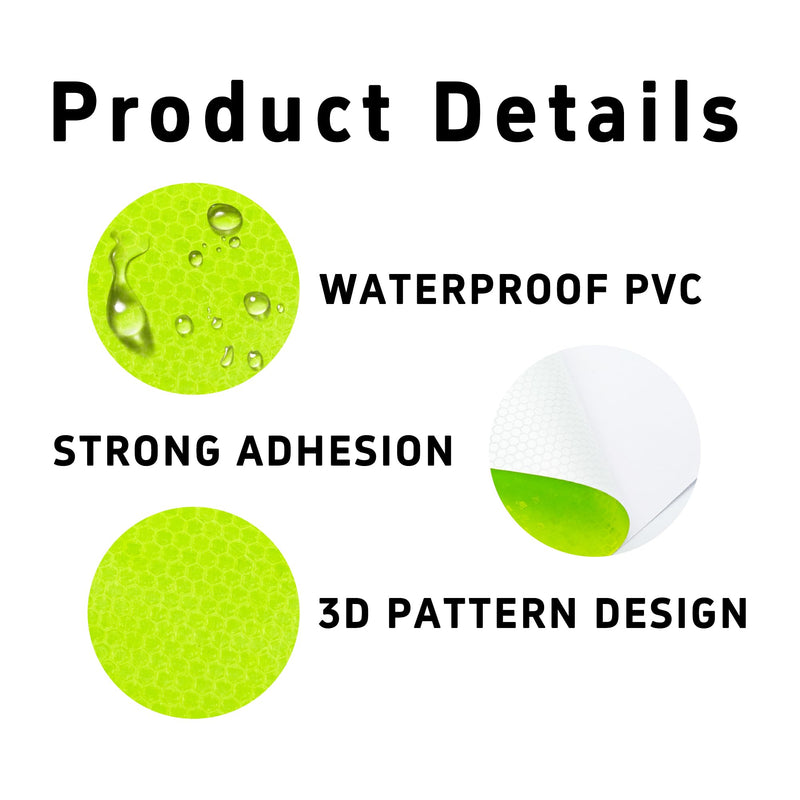 pson Reflective Tape, 4 Inch x 10 Ft Waterproof High Visibility Safety Warning Tape for Cars, Trucks, Trailers, Bicycles(Fluorescent Yellow) Fluorescent Yellow