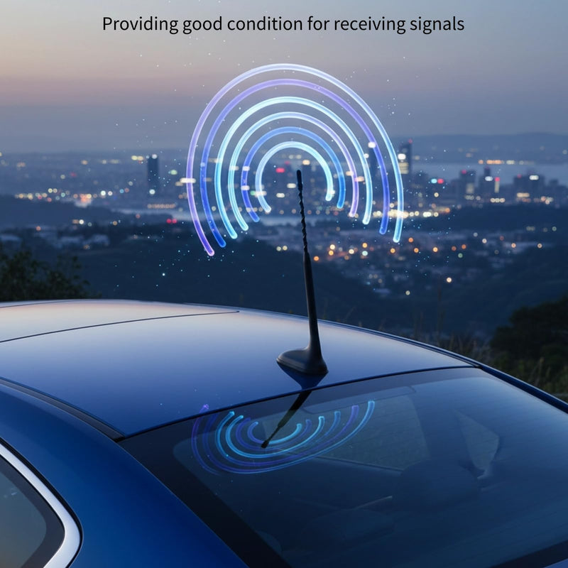 1J0 035 849 A, car antenna mast, universal car roof mast stereo radio, FM AM reinforced booster antenna (9 inch, 16 inch) (9 inch) 9inch