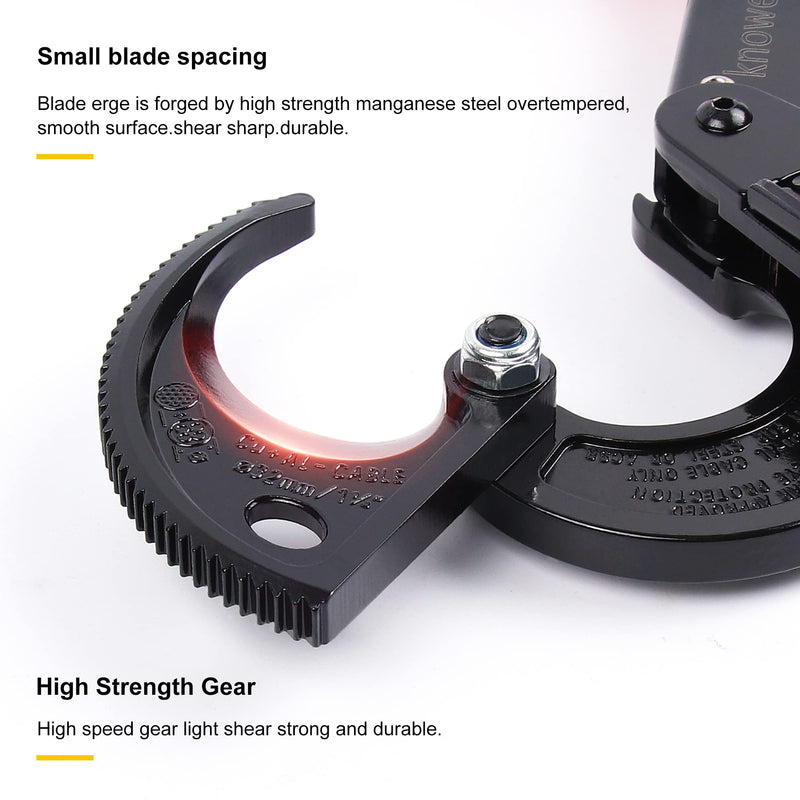 [Australia - AusPower] - Knoweasy Cable Cutter and Ratchet Wire Cutter Works for Aluminum and Multi-core Cables up to 240mm² HS325A 