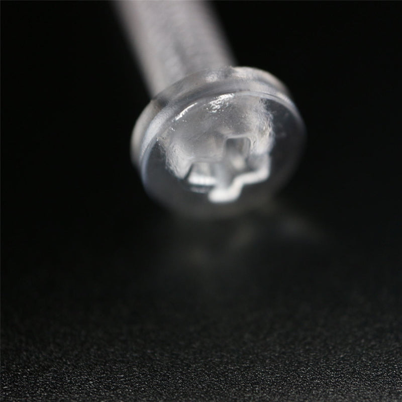 [Australia - AusPower] - Pack of 60 Transparent Clear Plastic, Pan Head, M4 x 40mm Nuts & Bolts, Washers -Acrylic Plastic Screws, (5/32 x 1 37/64 in) 