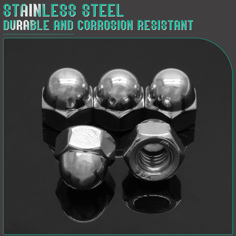[Australia - AusPower] - Piutouyar Acorn Cap Nuts Hex Nut 1/4-20, 304 Stainless Steel 18-8 Hex Dome Cap Nut (20Pcs) 1/4-20-20pcs 20 