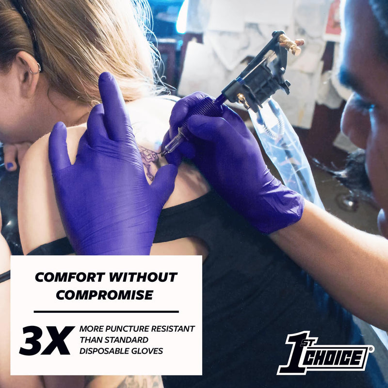 [Australia - AusPower] - 1st Choice Nitrile Disposable Gloves, 3 Mil Blue Indigo Nitrile Gloves Disposable Latex Free Medium Box of 100 Medical Gloves Medium (Pack of 100) 
