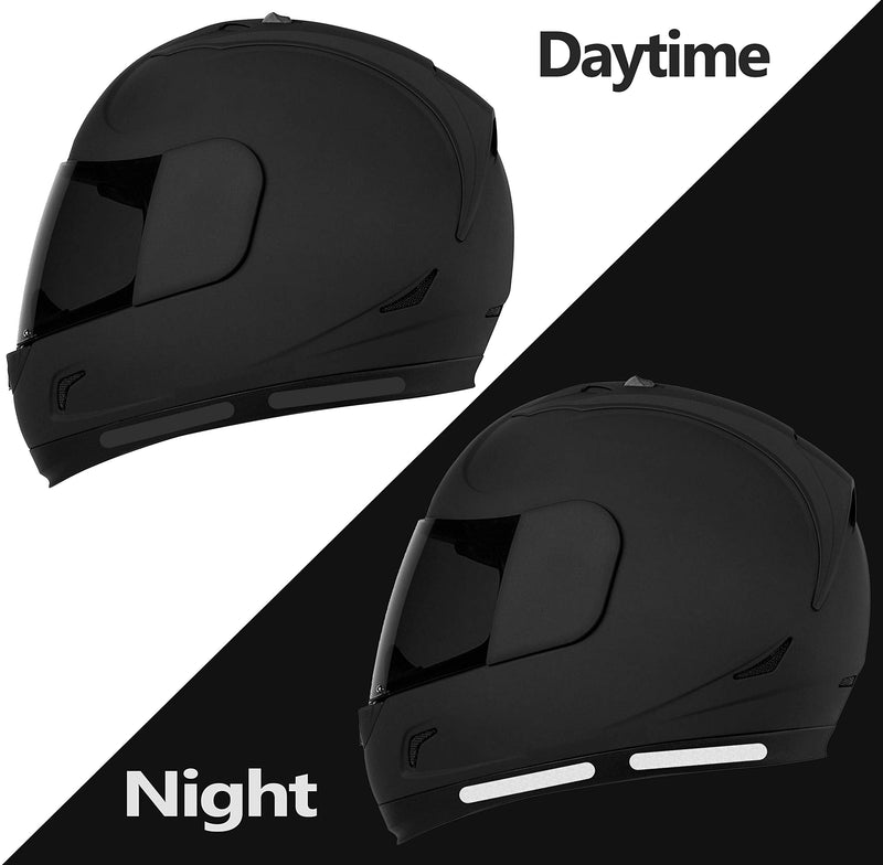 10pcs High Visibility Warning Reflective Stickers Stripes Motorcycle Bike Bicycle Kit Decals Black Reflector Highly Night Safety Sign Visibility Universal Self - Adhesive D 61