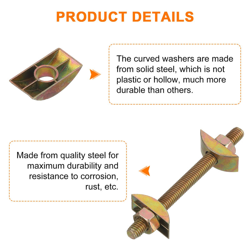 [Australia - AusPower] - uxcell 5/16" x 3.5" CounterTop Connector, 8 Set Table Fastener Furniture Connecting Kit Used to Connect Table Top Bed Butcher Block CounterTops 