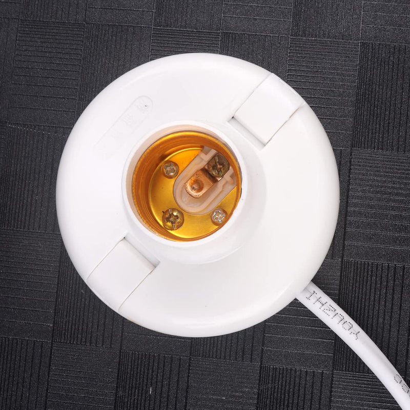 [Australia - AusPower] - 1pcs White Hanging Light Cord E27 Light Bulb Socket to 2-Prong with On/Off Switch (about 80mm base & 9.2ft wire) About 80mm Base & 9.2ft Wire 