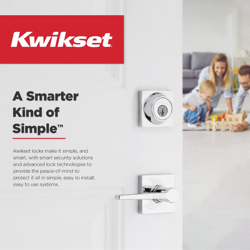 Kwikset Arroyo Knob Interior Privacy Door Knob with Lock, Door Handle For Bathroom and Bedroom, Polished Chrome Keyless Turn Lock Doorknob