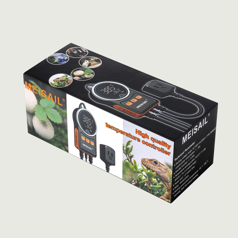 [Australia - AusPower] - Temperature Controller can be Used for aquaculture, Plant mat Heating, Reptile Thermostat, with Load line Over-Temperature Protection and Dual Sensor auto-Safety Calibration MS-60A 
