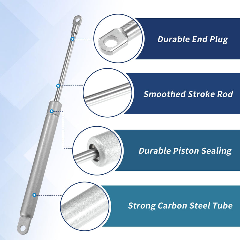 [Australia - AusPower] - 10 Inch 45Ib/200N/20kg Gas Springs, 10" Gas Struts Hydraulic Lift Support Toolbox Storage Box Window, 2 Pcs, Silver Tone 10inch 45lb 