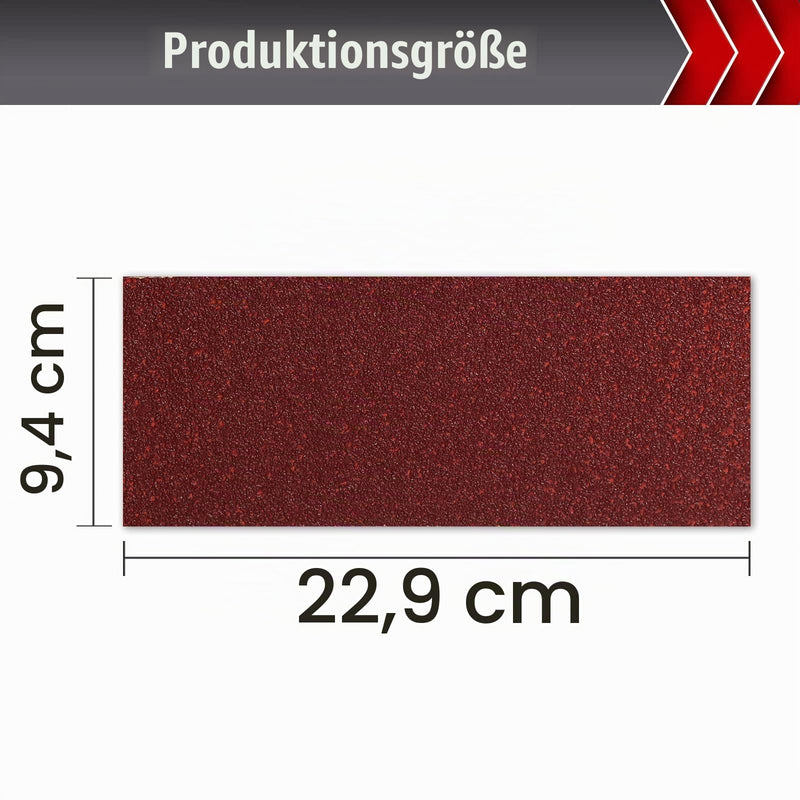 50 Sheets Sandpaper Set, 115 x 280 mm for Wood and Metal, 4 Grits (40/80/120/180), Cut for Hand and Machine Sanders 93mm x 230 mm