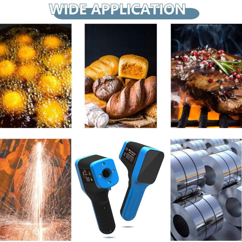[Australia - AusPower] - Infrared Thermometer Gun Rechargeable, -58℉~2912℉ High Temp Laser Industrial Thermometer, D:S=30:1 Touch Button Waterproof Pyrometer, Digital IR Temperature Gauge with Type-C Port (NOT for Human) HP-1600(Rechargeable -58℉~2912℉) 