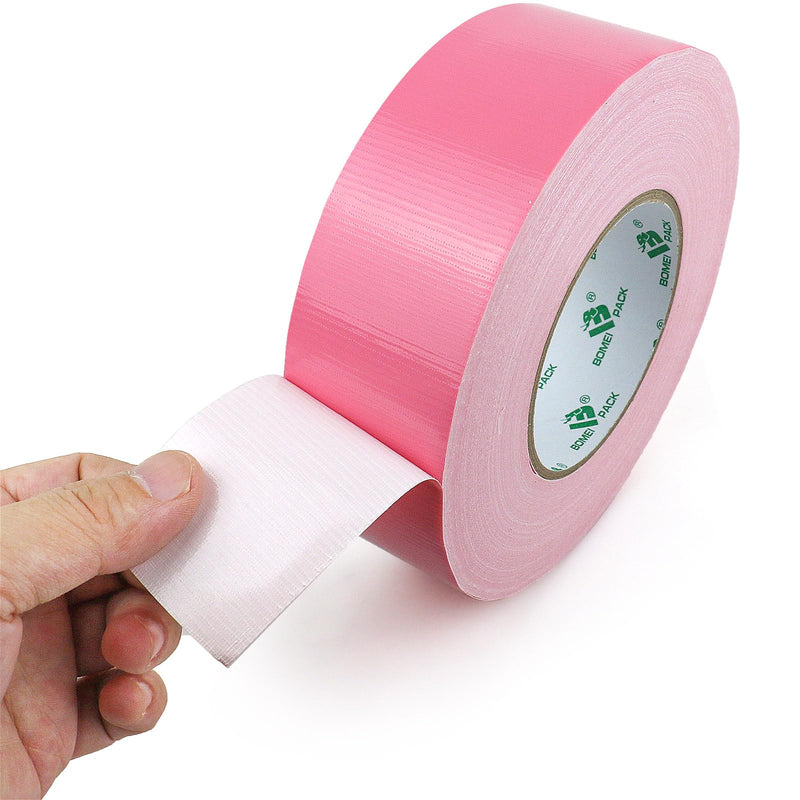 BOMEI PACK Pink Duct Tape, Heavy Duty Strong Waterproof Industrial Color Duct Tape 9.0mil x 1.88inch x 60yds for Packing and Repairing 1Roll (1.88inch x 60yds)
