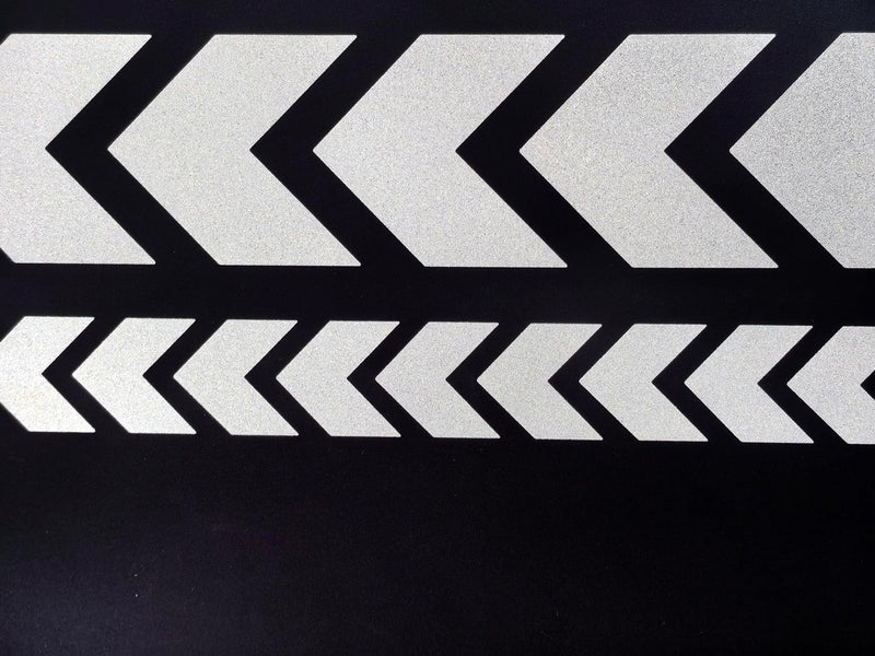 High Visibility Silver Reflective Heat Transfer Vinyl Iron On Stickers Arrow MN-13 (1 inch x 10 Yard) 1 inc x 10 yard
