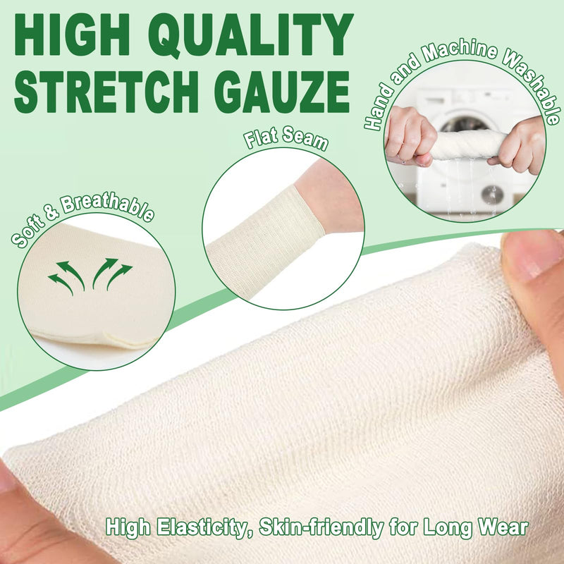 [Australia - AusPower] - Elastic Tubular Support Bandage, Stockinette Tubing for Arm, Legs, Knees, Compression Tube Bandage Roll for Tissue Support 4" x 11 yd (Size F) 