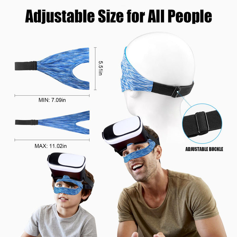 [Australia - AusPower] - SAYAFAN VR Eye Mask, Adjustable Breathable VR Sweat Band for Meta/Oculus Quest 2/3, HTC Vive, PS, Gear, VR Workouts (3PCS) Colourful 