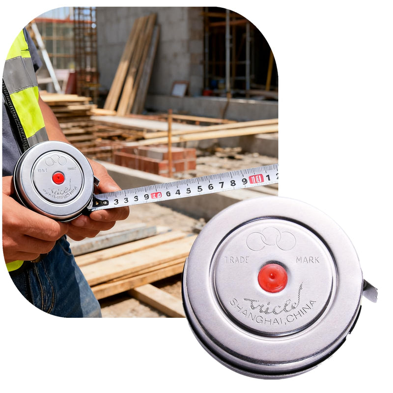2 Pcs Retractable Tape Measure with Hook – Anti-Slip Grip Compact Metric Ruler for Woodworking Construction Carpenter DIY Home Projects, 1M