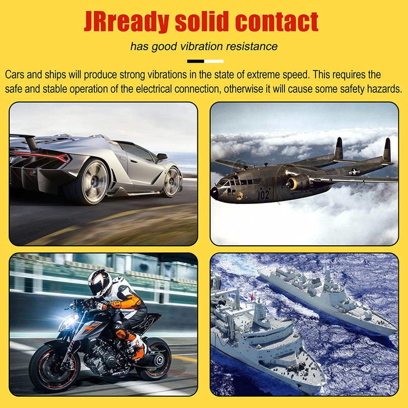 JRready ST6257 DTP Solid Barrel Size 12 Contacts DTP Connector Terminal KIT 20 PCS Male Pins 0460-204-12141 and 20 PCS Female Sockets 0462-203-12141 for Wire Size 12 to 14 awg 20 Pairs Standard Size 12